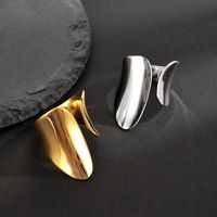 Simple Style Solid Color Sterling Silver Gold Plated Rings In Bulk main image 1