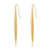 1 Pair Simple Style Solid Color Plating Stainless Steel Gold Plated Drop Earrings sku image 5