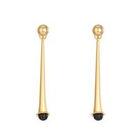 1 Pair Vintage Style Simple Style Solid Color Plating Alloy 14k Gold Plated Silver Plated Drop Earrings sku image 2