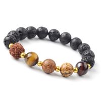 Ethnic Style Color Block Natural Stone Copper Beaded Bracelets main image 4