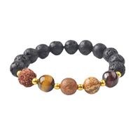 Ethnic Style Color Block Natural Stone Copper Beaded Bracelets main image 3