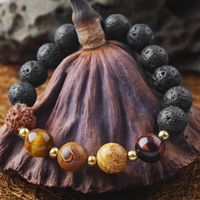 Ethnic Style Color Block Natural Stone Copper Beaded Bracelets main image 1
