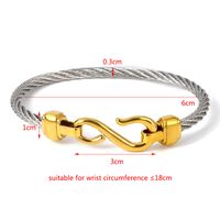 Simple Style Color Block Stainless Steel Plating Gold Plated Unisex Bangle main image 5