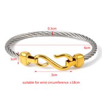 Style Simple Bloc De Couleur Acier Inoxydable Placage Plaqué Or Unisexe Bracelet main image 5