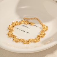 Elegant Butterfly Stainless Steel 18k Gold Plated Bracelets In Bulk main image 3
