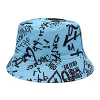 Women's Hip-hop Color Block Printing Flat Eaves Bucket Hat main image 5