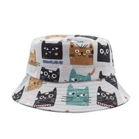Unisex Basic Cat Flat Eaves Bucket Hat main image 2