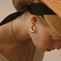 1 Pair Simple Style U Shape Plating Copper Earrings main image 4