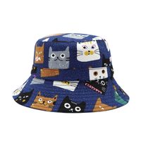 Unisex Basic Cat Flat Eaves Bucket Hat sku image 1