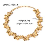 Elegant Butterfly Stainless Steel 18k Gold Plated Bracelets In Bulk sku image 1