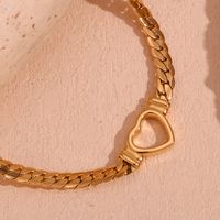 Simple Style Heart Shape Stainless Steel Plating 18k Gold Plated Necklace main image 4