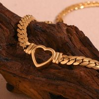 Simple Style Heart Shape Stainless Steel Plating 18k Gold Plated Necklace main image 3