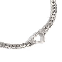 Simple Style Heart Shape Stainless Steel Plating 18k Gold Plated Necklace sku image 1