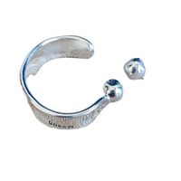 Streetwear Solid Color Silver Plated Cuff Bracelets In Bulk main image 4