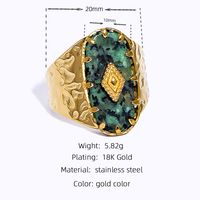 Commute Color Block Stainless Steel Plating Gold Plated Rings main image 2