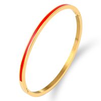 Streetwear Solid Color Stainless Steel Bangle In Bulk main image 5