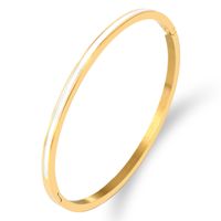 Streetwear Solid Color Stainless Steel Bangle In Bulk main image 4