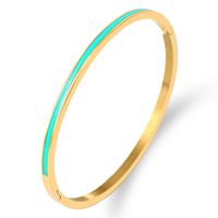 Streetwear Solid Color Stainless Steel Bangle In Bulk main image 3