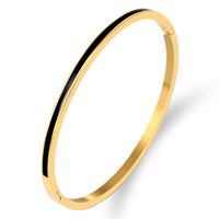 Streetwear Solid Color Stainless Steel Bangle In Bulk main image 2