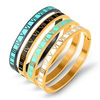 Streetwear Roman Numeral Stainless Steel Bangle In Bulk main image 1