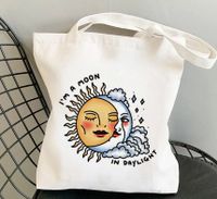Women's Simple Style Sun Moon Shopping Bags sku image 16
