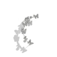 1 Pieza Estilo Simple Brillante Mariposa Embutido Aleación Diamante De Imitación Diamantes De Imitación Pendientes main image 3