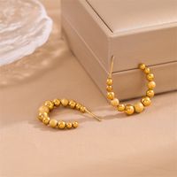 1 Pair Simple Style Irregular Round Plating Stainless Steel 18K Gold Plated Ear Studs main image 1