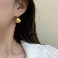 1 Paire Style Simple Rond Le Cuivre Des Boucles D'oreilles main image 5