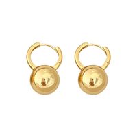 1 Pair Simple Style Round Copper Earrings main image 4