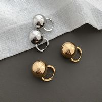 1 Pair Simple Style Round Copper Earrings main image 1