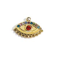 1 Piece 304 Stainless Steel Zircon 14K Gold Plated Eye main image 4