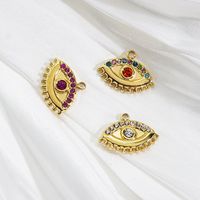 1 Piece 304 Stainless Steel Zircon 14K Gold Plated Eye main image 5