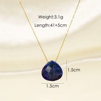 304 Stainless Steel 14K Gold Plated Elegant Simple Style Plating Water Droplets Pendant Necklace sku image 3
