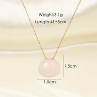 304 Stainless Steel 14K Gold Plated Elegant Simple Style Plating Water Droplets Pendant Necklace sku image 1