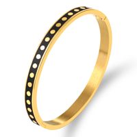 Streetwear Round Dots Stainless Steel Bangle In Bulk main image 4