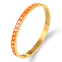 Streetwear Round Dots Stainless Steel Bangle In Bulk main image 5