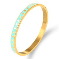 Streetwear Round Dots Stainless Steel Bangle In Bulk main image 2