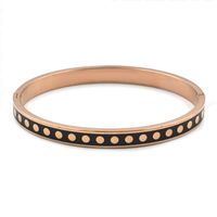 Streetwear Round Dots Stainless Steel Bangle In Bulk sku image 8