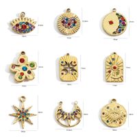 1 Piece 304 Stainless Steel Artificial Gemstones 14K Gold Plated Star Flower main image 5