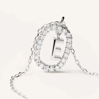 Elegant Simple Style Letter Sterling Silver Zircon Pendant Necklace In Bulk main image 1