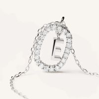 Elegant Simple Style Letter Sterling Silver Zircon Pendant Necklace In Bulk main image 6