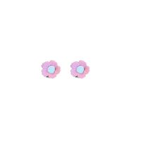 1 Pair Sweet Simple Style Flower Arylic Copper Alloy Ear Studs main image 2