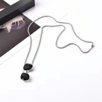 Hip-hop Poker Stainless Steel Alloy Titanium Steel Plating Unisex Pendant Necklace Long Necklace sku image 1