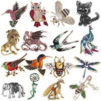 Style Simple Animal Alliage Incruster Strass Femmes Broches main image 1