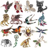 Style Simple Animal Alliage Incruster Strass Femmes Broches main image 6