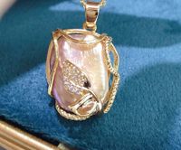 Elegant Irregulär Blatt Süßwasserperle Kupfer Vergoldet Ringe Ohrringe Halskette In Masse sku image 2