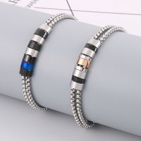 Hip-hop Retro Solid Color Titanium Steel Bracelets In Bulk main image 1