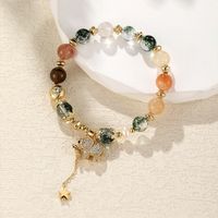 Vintage Style Simple Style Star Elephant Crystal Freshwater Pearl Copper Inlay Zircon Bracelets main image 5