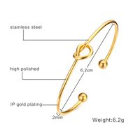 Casual Streetwear Geometric 304 Stainless Steel 18K Gold Plated Bangle In Bulk sku image 1