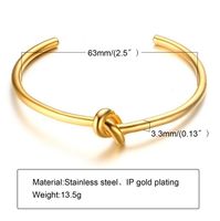 Casual Streetwear Geometric 304 Stainless Steel 18K Gold Plated Bangle In Bulk sku image 5